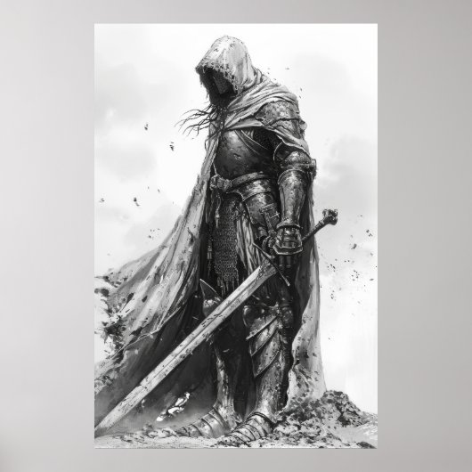 ファンタジーナイトイラストレーションのスタイルのイアン・ミ ポスター (正面)