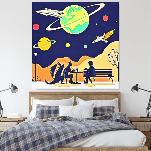 ファンタジーナイトランデブー キャンバスプリント (インサイチュ (寝室))