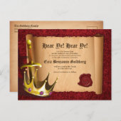 ファンタジーナイト中世バー(ユダヤ教の)バル・ミツバー日付を保存 ポストカード (正面/裏面)