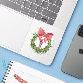 ファンタジーナッツクラッカー クリスマスリース シール (ノートパソコンとiPhone)