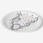 ファンタジーネックレスカラフルドット ペーパープレート (アングル)