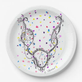 ファンタジーネックレスカラフルドット ペーパープレート