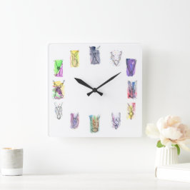 ファンタジーネックレス スクエア壁時計