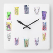 ファンタジーネックレス スクエア壁時計 (正面)