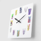 ファンタジーネックレス スクエア壁時計 (傾斜)