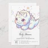 ファンタジーハッピーダノベイビーシャワー 招待状 (正面/裏面)