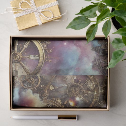 ファンタジーハミングバードスチームパンク景観デクページ 薄葉紙 (ギフト)