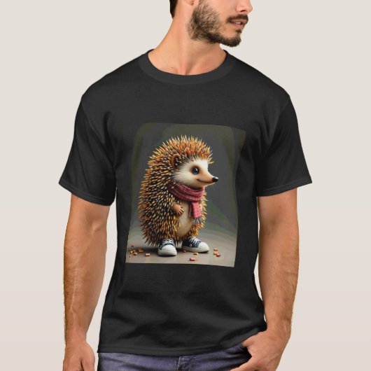 ファンタジーハリネズミ 鋭い針 Tシャツ (正面)