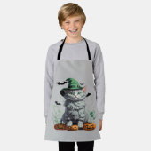 ファンタジーハロウィンカボチャ エプロン (着用した状態)