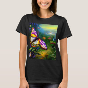 ファンタジーバタフライジャーデジタルアートTシャツ Tシャツ