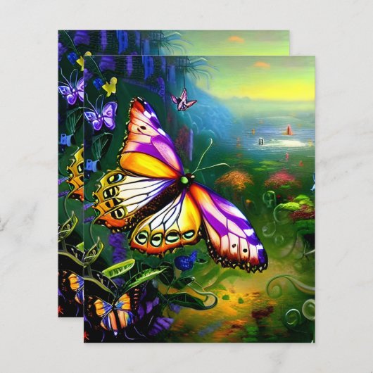 ファンタジーバタフライジャーニースクラップブック紙 (正面/裏面)