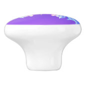 ファンタジーバタフライピンク&パープルスパークル セラミックノブ (側面)