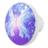 ファンタジーバタフライピンク&パープルスパークル セラミックノブ (右)