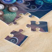 ファンタジーバブル小妖精や小人鮮やか色 ジグソーパズル (側面)