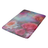 ファンタジーバラ絵を描インピーチヴィンテージボタニカ バスマット (アングル)