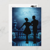 ファンタジーバレリナダンスカップルの愛 ポストカード (正面/裏面)