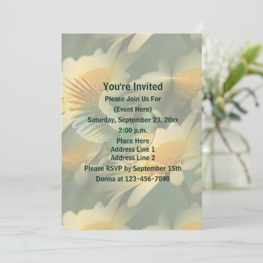 ファンタジーバードオンデイジーフローラパーティー 招待状 (スタンド正面)