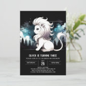 ファンタジーパステルライオン誕生日 招待状 (スタンド正面)