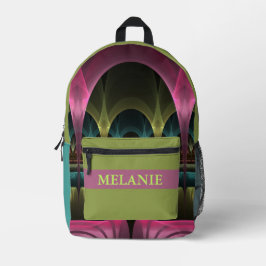 ファンタジーパターカラフルン抽象芸術の名前 プリントバックパック