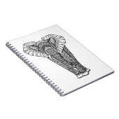 ファンタジーパターン(の模様が)あるな象の落書き ノートブック (右側)