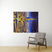 ファンタジーパリの空中表示アンダーザスターズ タペストリー (インサイチュ(横))