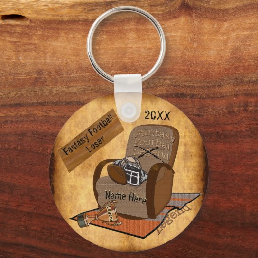 ファンタジーパーソナライズされたサッカー負け贈り物，格安 キーホルダー (正面)
