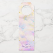 ファンタジーパープルガールズドラゴンベビーシャワー ボトルネックタグ (裏面)