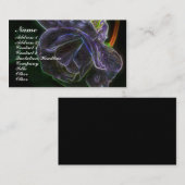 ファンタジーパープルバラフラワー名刺 名刺 (正面/裏面)