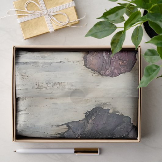 ファンタジーパープルフローラブーケと目のデコペ 薄葉紙 (ギフト)