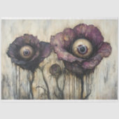 ファンタジーパープルフローラブーケと目のデコペ 薄葉紙 (正面)