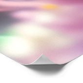 ファンタジーヒスパニックガール蝶パープルピンクB ポスター (角)