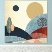 ファンタジーヒルズランドスケープ キャンバスプリント (インサイチュ (ウッドフロア))