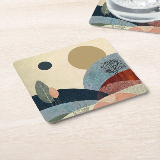 ファンタジーヒルズランドスケープ スクエアペーパーコースター (アングル)