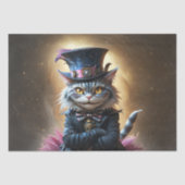 ファンタジービクトリアンチェシャーキャット – Decopage 薄葉紙 (正面)