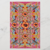 ファンタジービクトリアンフローラスクラップブッククラフト紙 便箋 (正面)