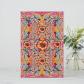 ファンタジービクトリアンフローラスクラップブッククラフト紙 便箋 (スタンド正面)