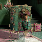 ファンタジービクトリアンポートレート蝶バロック 薄葉紙