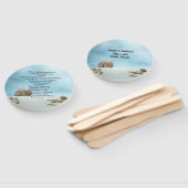 ファンタジービーチテーマ結婚式 プログラムファン ハンドファン (組立なし)