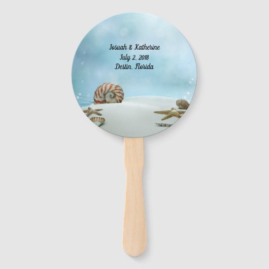 ファンタジービーチテーマ結婚式 プログラムファン ハンドファン (裏面)