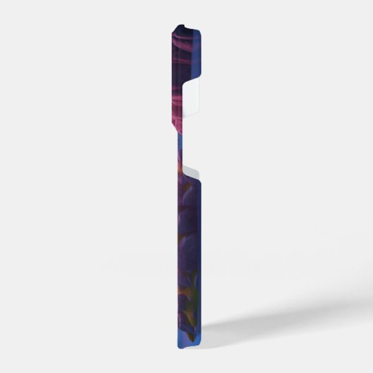 ファンタジーピンクさくらんぼ花の木ピンクの月 iPhoneケース (左側面)