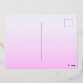 ファンタジーピンクふわふわ子猫ブライトブルーアイズアート 箔シーズンポストカード (裏面)