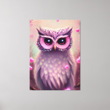 ファンタジーピンクフワフワかわいいフクロウ