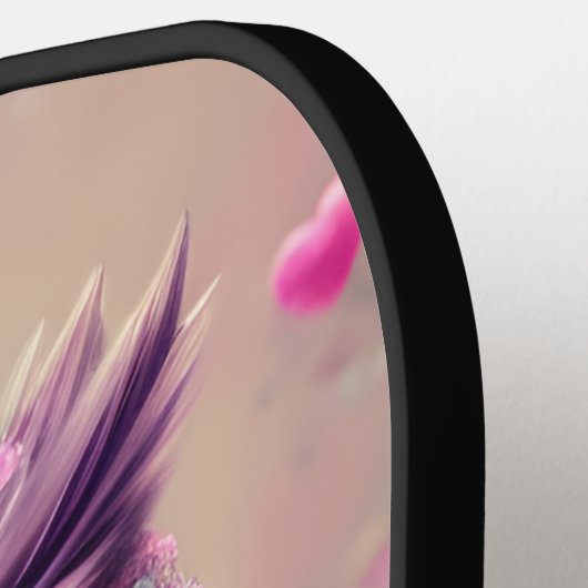 ファンタジーピンクフワフワかわいいフクロウ ピックルボールラケット (左詳細)