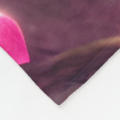 ファンタジーピンクフワフワかわいいフクロウ フリースブランケット (角)