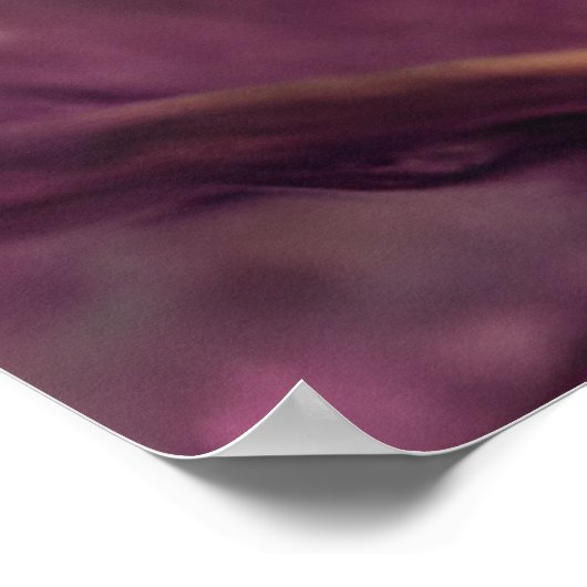 ファンタジーピンクフワフワかわいいフクロウ ポスター (角)