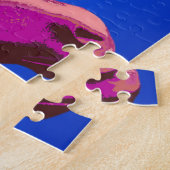 ファンタジーピンクホース顔抽象芸術 ジグソーパズル (側面)