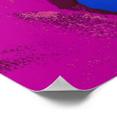 ファンタジーピンクホース顔 ポスター (角)