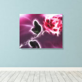 ファンタジーピンクローズフローラキャンバスプリント キャンバスプリント (インサイチュ (ウッドフロア))