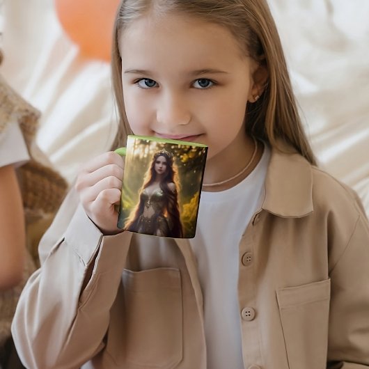 ファンタジーファッションドライアドの森の女神ラブリーアート マグカップ