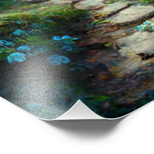 ファンタジーフェアリーガーデンイラストレーション フォトプリント            (角)